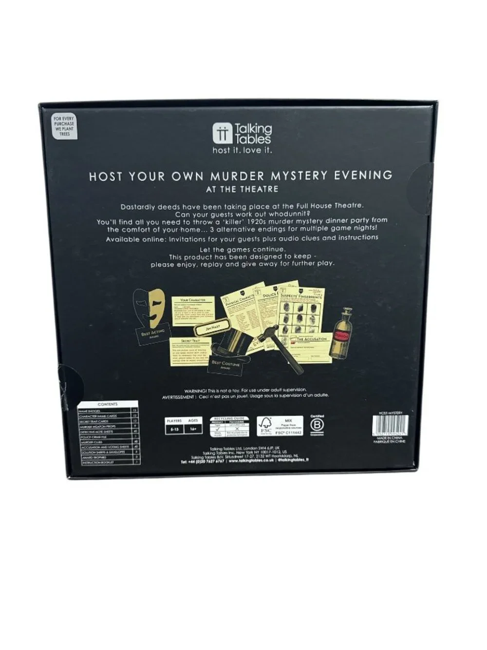 Host Your Own Murder Mystery At The Theatre 1920s Party Game With 3 Alternative